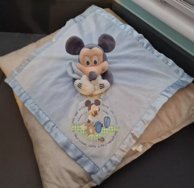Disney Store Mickey Mouse Baby Comforter Blue