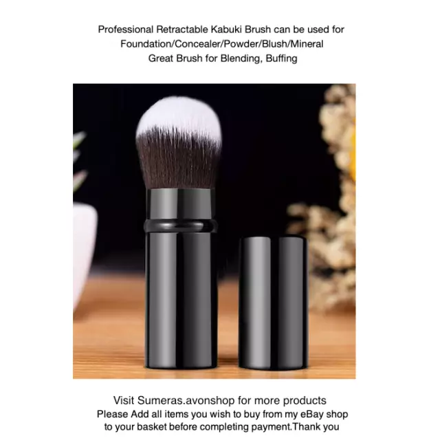 Professional Retractable Kabuki Foundation Powder Cosmetic Makeup Brush Gr8 Gift 2