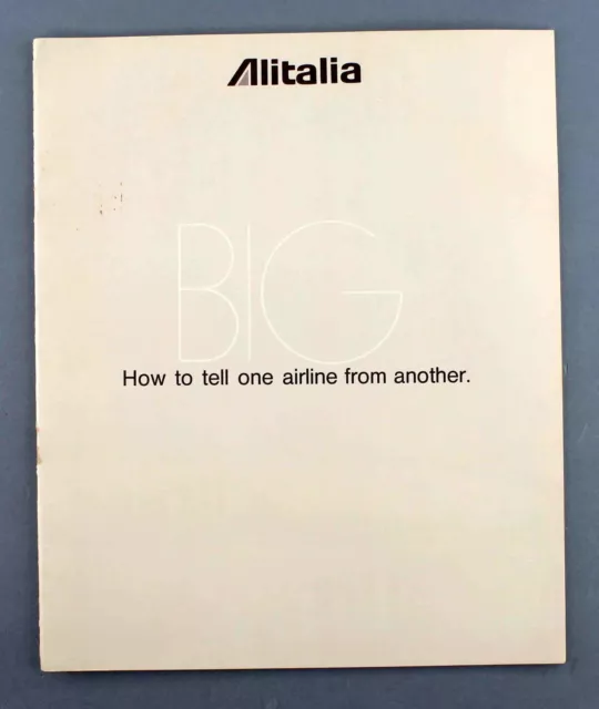 Alitalia Facts Vintage Airline Brochure 1971 Boeing 747