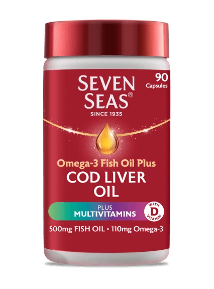 SEVEN SEAS COD Liver Oil plus Multivitamins with Omega-3 90 Caps ...