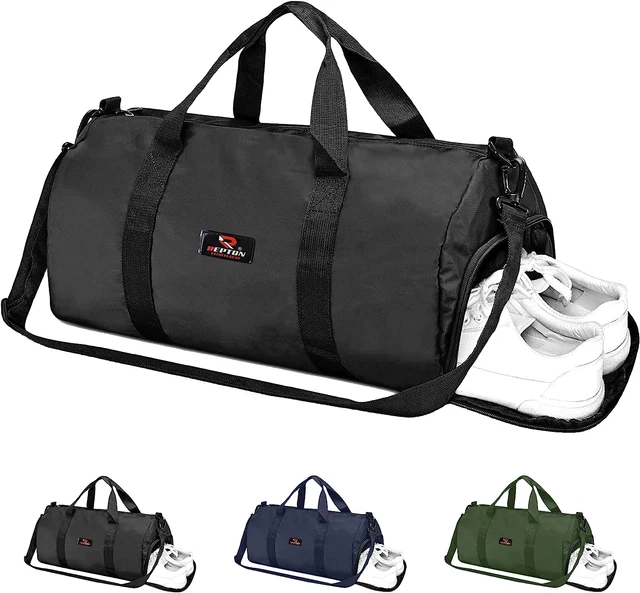 GYM DUFFLE BAG with Shoe Compartment Foldable Men Women Travel Fitness ...