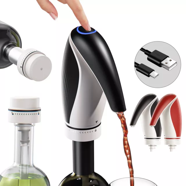 USB Rechargeable Dispenser Pump Electric Wine Aerator Decanter Automatic Pourer