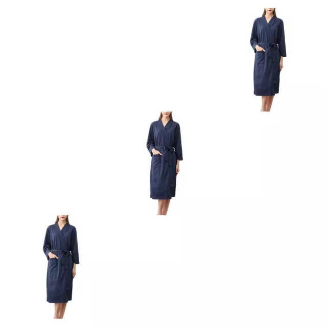 1/2/3 Water Absorption Towelling Bath Robe Women Bathrobe Spa Home Dress