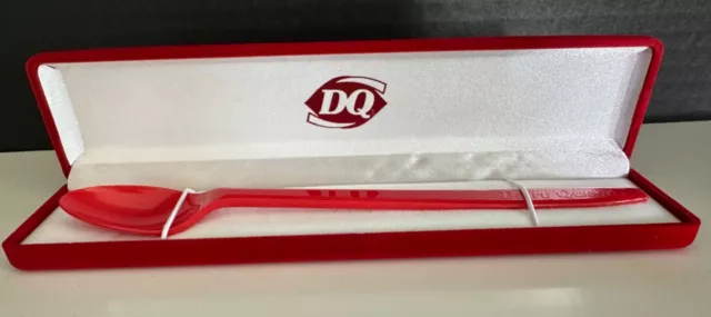 NEW | DAIRY QUEEN | DQ Red SPOON in Velvet Case | AD Promo - Will You Spoon Me?