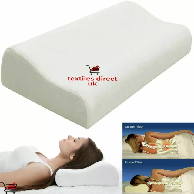 Contour Memory Foam Pillow Neck Back Support Orthopaedic Firm Head Sleep Cushion
