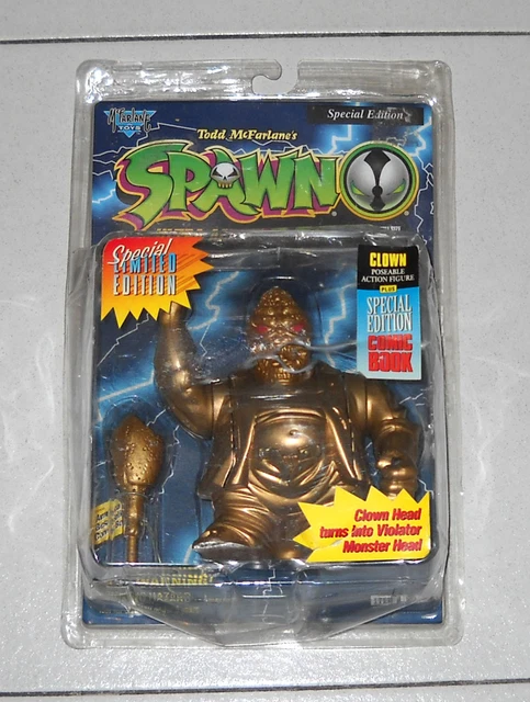 ACTION FIGURE SPAWN CLOWN GOLD Todd McFarlane 1996 Special edition Plus ...