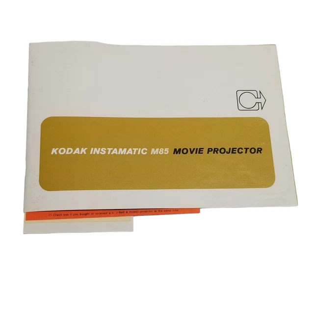 Kodak Instamatic M85 Movie Projector Owners Manual Booklet Book Ephemera Vintage