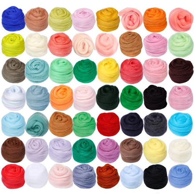 Paquete de Colores Maravilloso de Fielción de Agujas 20G Lana de Fieltración de Agujas