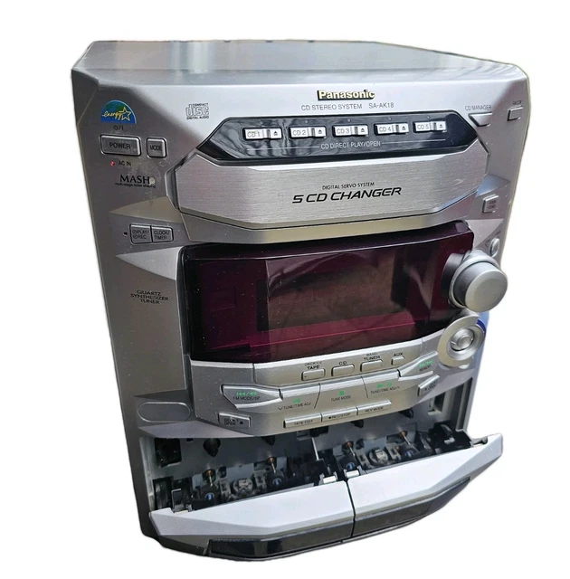 PANASONIC SA-AK18 CD Stereo System 5-Disc CD Changer TESTED