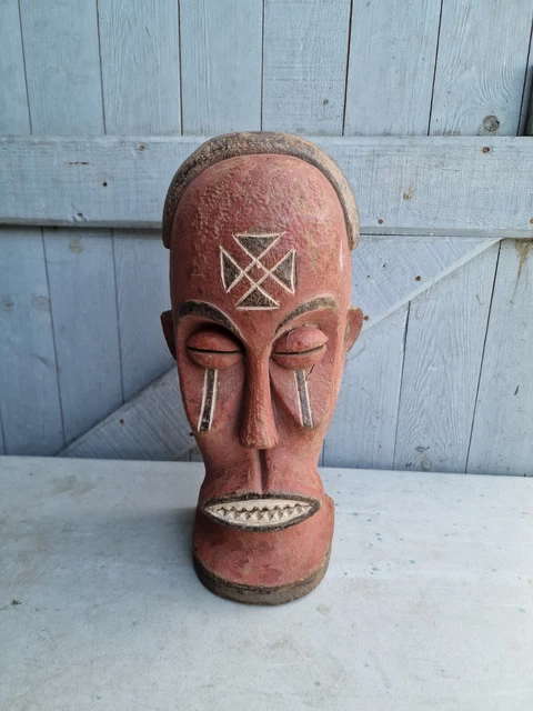 Rare Masque TCHOKWE rouge