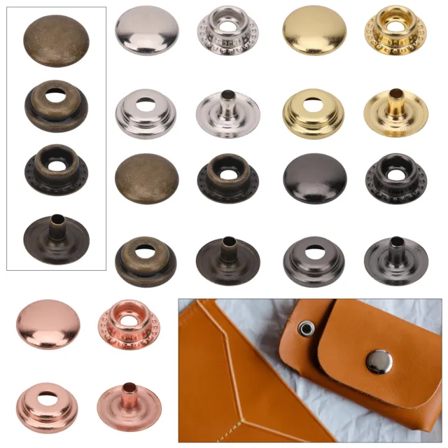 10mm Press Studs Snap Fasteners DIY for Leather Craft Handbags 10/50/100pcs