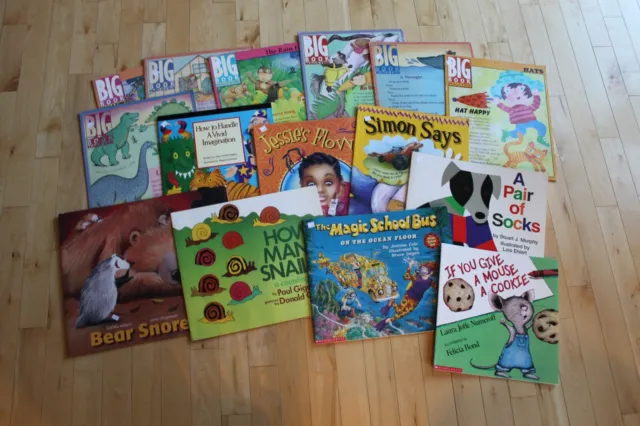 15 Oversized Picture Books Lot Teacher Easel Read Alone Big Magazine School