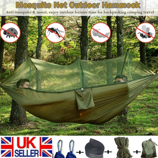 2 Person Hanging Hammock With Mosquito Net For Travel Outdoor Camping Trekking
