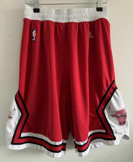 Adidas Chicago Bulls Shorts Mens Medium Red Basketball NBA