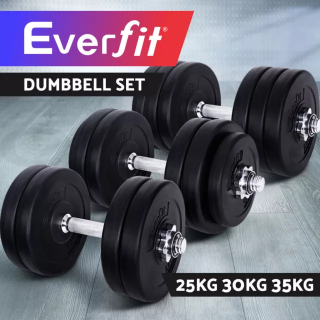 Everfit 25KG/30KG/35KG Dumbbells Dumbbell Set Weight Training Plates Home Gym