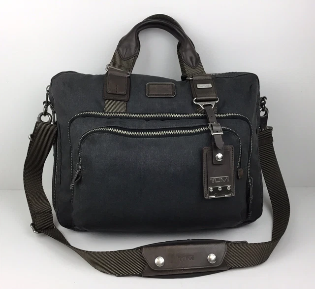 TUMI Alpha Bravo Yuma Anthracite Messenger Briefcase