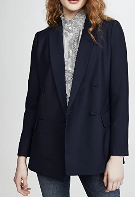 Club Monaco Donna Auto Coperto Bottoni NAVY Dimensione Blazer 6 Retail