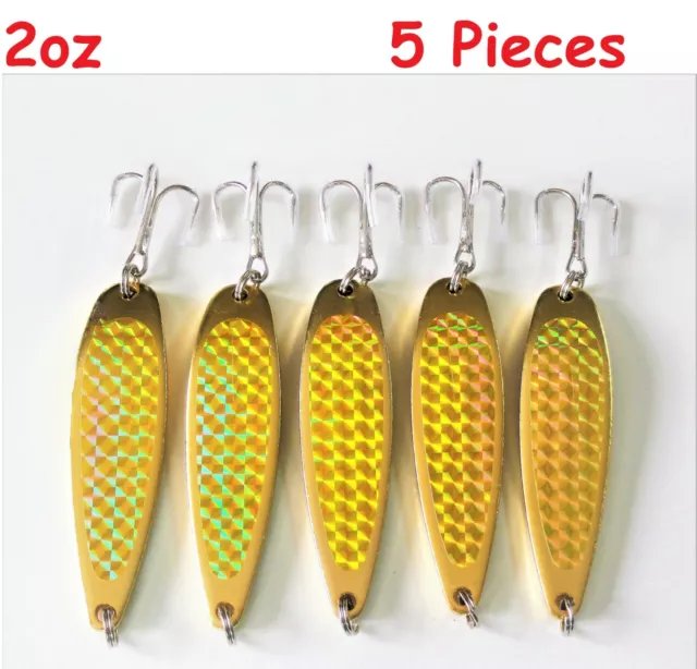 6 PCS CASTING Spoons 1oz 2oz 3oz 5oz 7oz 9oz Gold Krocodile Style Fishing  Lures $10.99 - PicClick