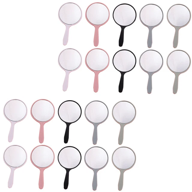 25 piezas Espejos pequeños de maquillaje con mango Espejos prácticos de maquillaje maquillaje femenino