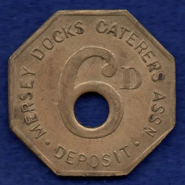 Liverpool Mersey Docks Caterers Association Sixpence Token (Ref. d1186)