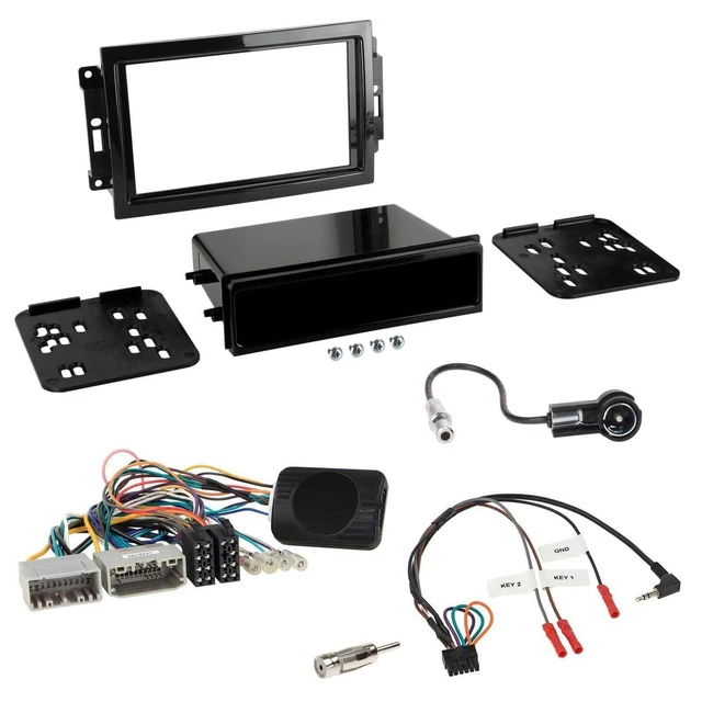 Set radio con adattatore volante doppio DIN autoradio per Dodge Jeep