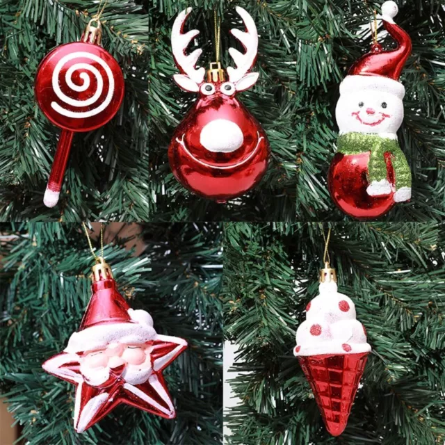 Red Candy Pendant Plastic Xmas Tree Hanging Pendants  Navidad