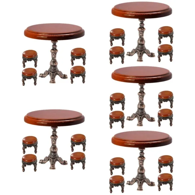 5 Sets Furniture Model Doll Accessories Side Table Household