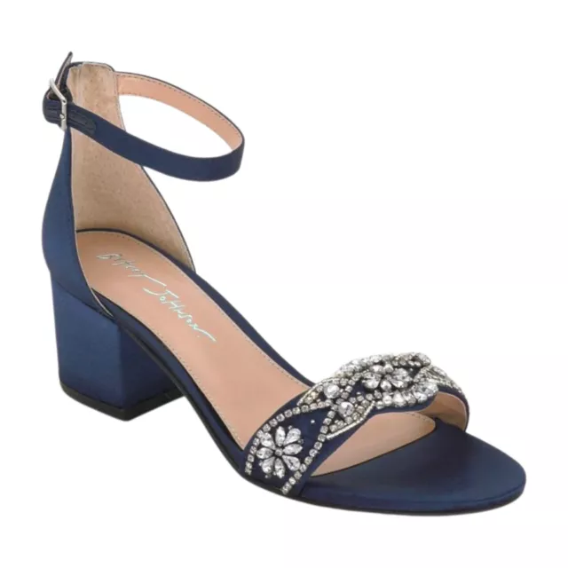 Betsey Johnson Blue Womens SB-Mel Heeled Sandal, Navy, 7.5