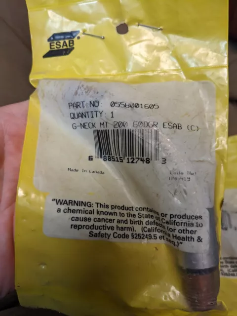 Esab 0558001605 Gooseneck For Mt-200 60Dgr