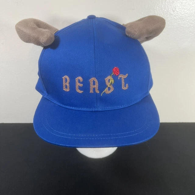 Disney Parks Beauty and The BEAST Hat Horns One Size Adult Embroidered Snap Back