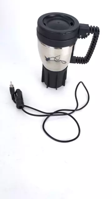 Car Coffee Maker 12 V Volt Travel Portable Pot Mug Heating Cup Kettle Chrome Fin