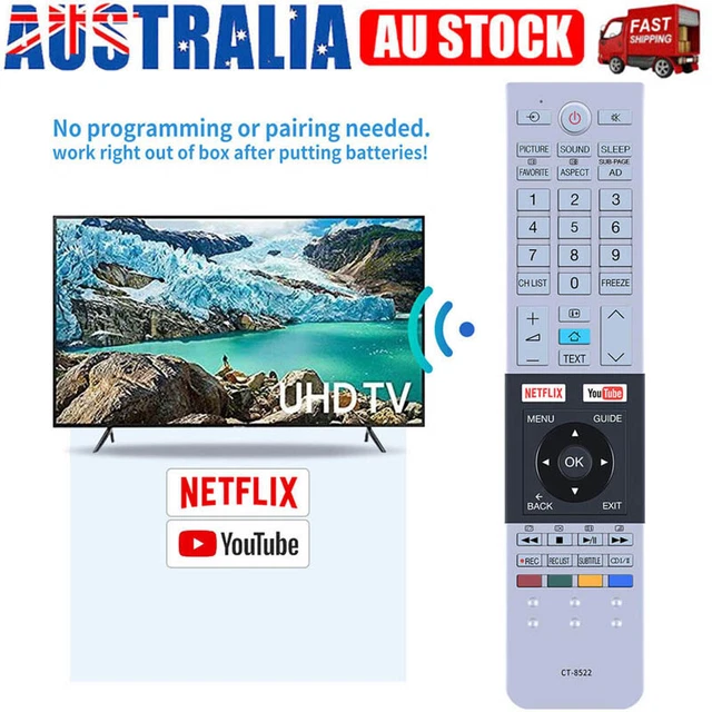 New CT-8522 Replacement Remote Control For Toshiba TV CT-8514 CT-8516 CT-8517