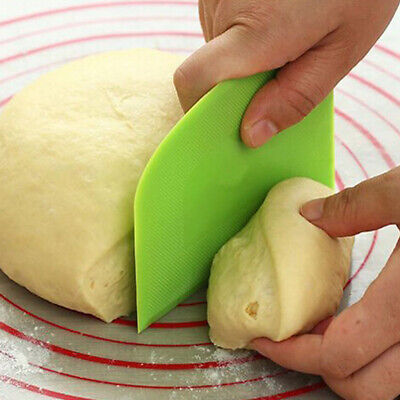2 piezas cortadores de pastelería crema espátula hágalo usted mismo raspador masa fondant cortador de pasteles pastr-wu