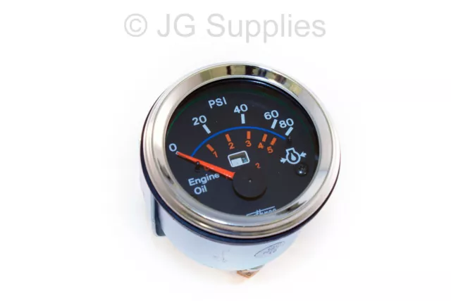 Oil Pressure  0 80 Psi  0 5 Bar Veethree chrome bezel gauge 52mm smart