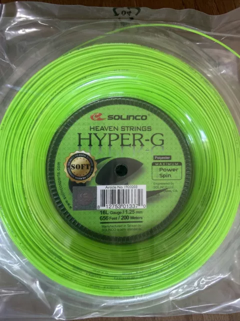 SOLINCO HYPER G Hyper-G Soft 16L Gauge 1.25mm Tennis String NEW $15.00 -  PicClick