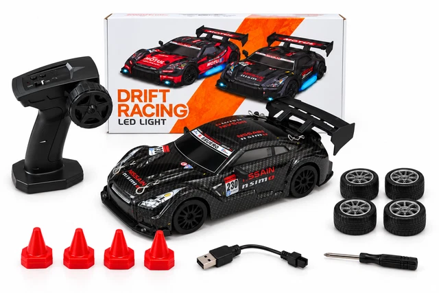 REMOTE CONTROL DRIFT Car - Rechargable Battery, 4WD + Replacement ...