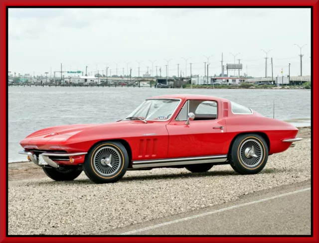 1965 Chevrolet Corvette Stingray coupe, Red, Refrigerator Magnet, 42 MIL