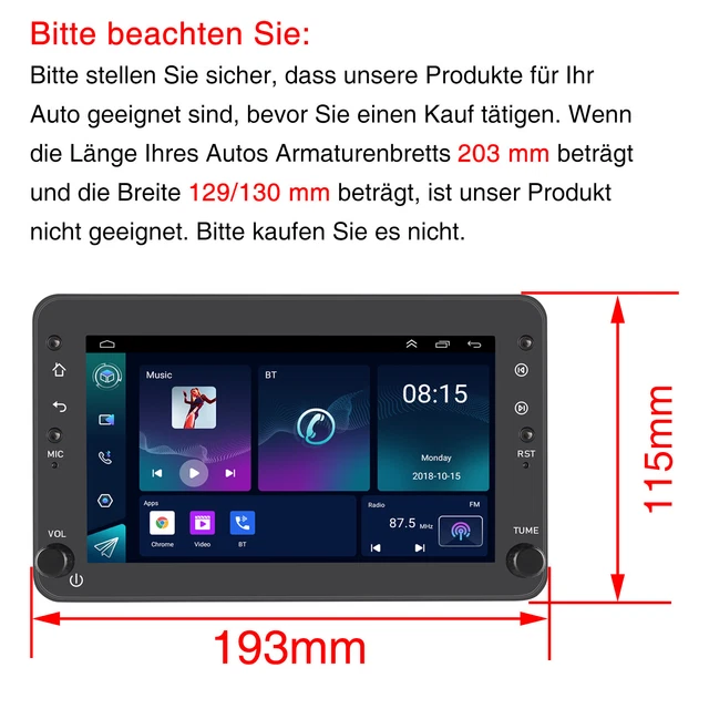 CARPLAY ANDROID 14 Autoradio GPS RDS Für Alfa Romeo 159 Sportwagen ...