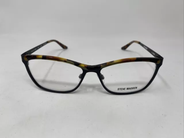 STEVE MADDEN WITTIE BLACK MATTE TORTOISE 54/15/140 Eyeglasses Frame IL95