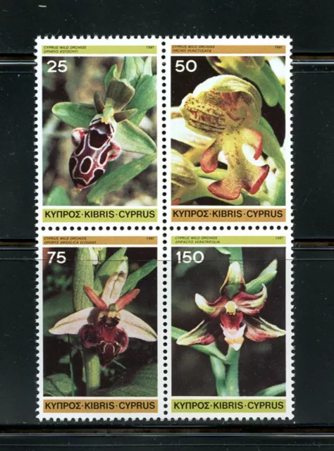 B189  Cyprus  1981  flora orchids   block       MNH