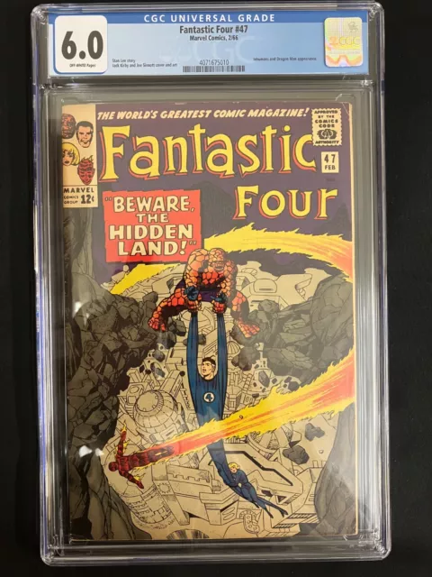 Fantastic Four #47 CGC 6.0 (Marvel 1966) 1st Galactus teaser! OW pages New slab!