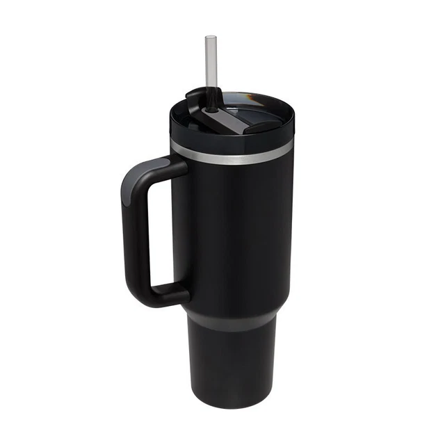 40oz stainless steel vacuum cup straw ice cup portable coffee cup car cup