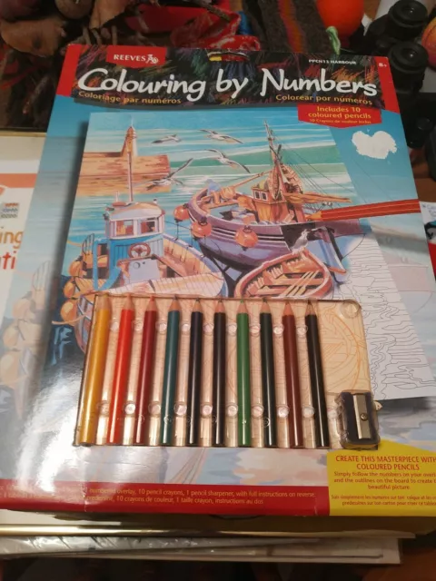 Reeves paint by numbers Harbour Scene