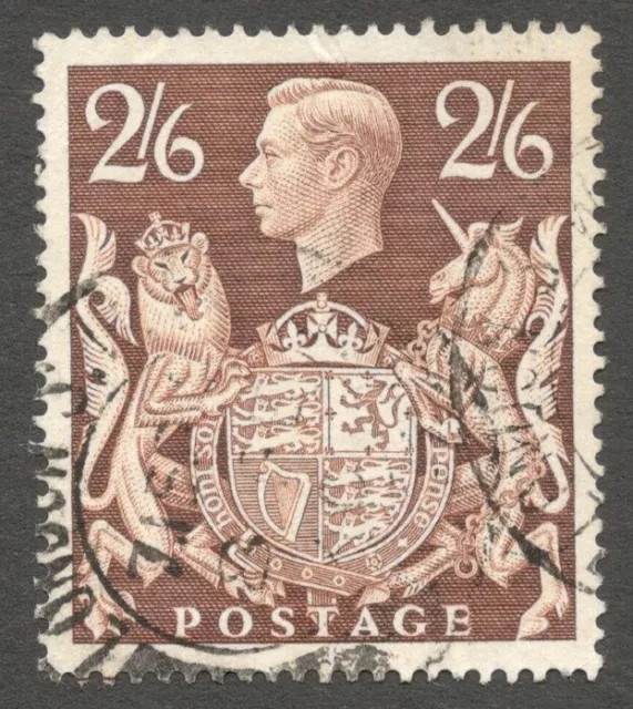 AOP GB Great Britain KGVI King George VI 1939-48 2/6 brown used SG 476 £8