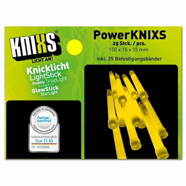 25 Power Knicklichter 6 Farb Mix oder einfarbig, nicht einzeln verpackt 150x15mm 3