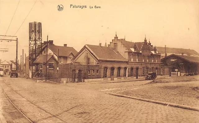 Belgique - PATURAGES (Hainaut) La gare