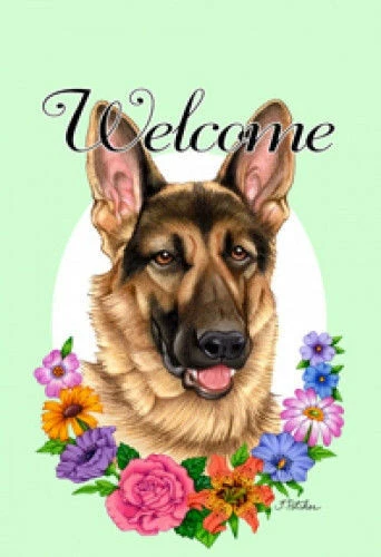 Welcome House Flag - German Shepherd 63003