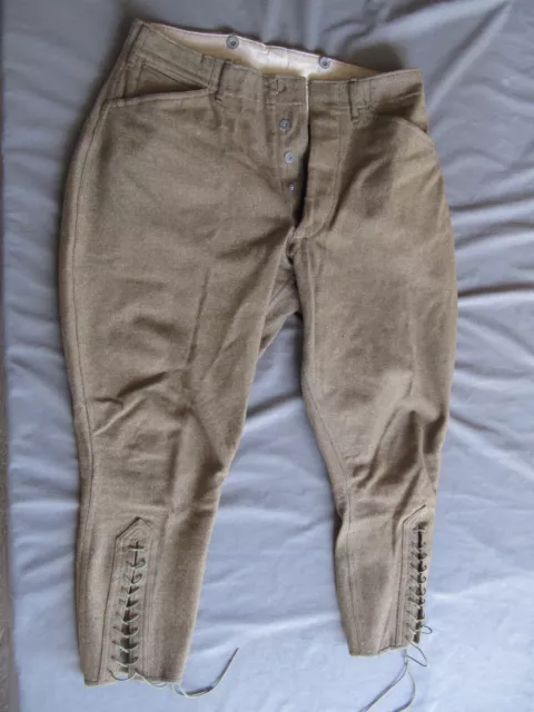 Tres Beau Pantalon Troupe Combat Date 1915 En Laine Us Ww1  - 1Gm -100% Original