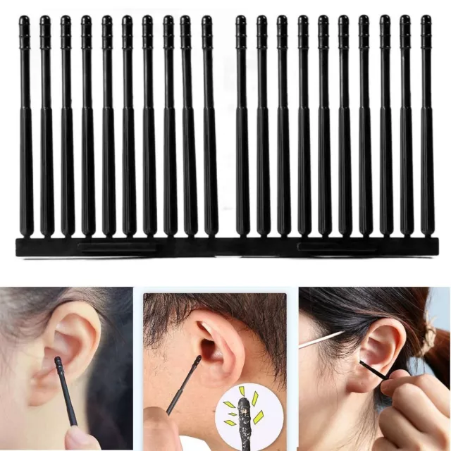 100pcs Adhesive Ear Pick Disposable Sticky Ear Swabs Ear Care Wax Remover