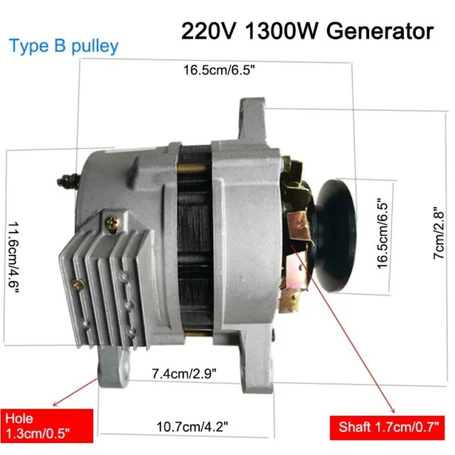 Pequeño generador de imán permanente de 1300 W cable de cobre puro para iluminación doméstica